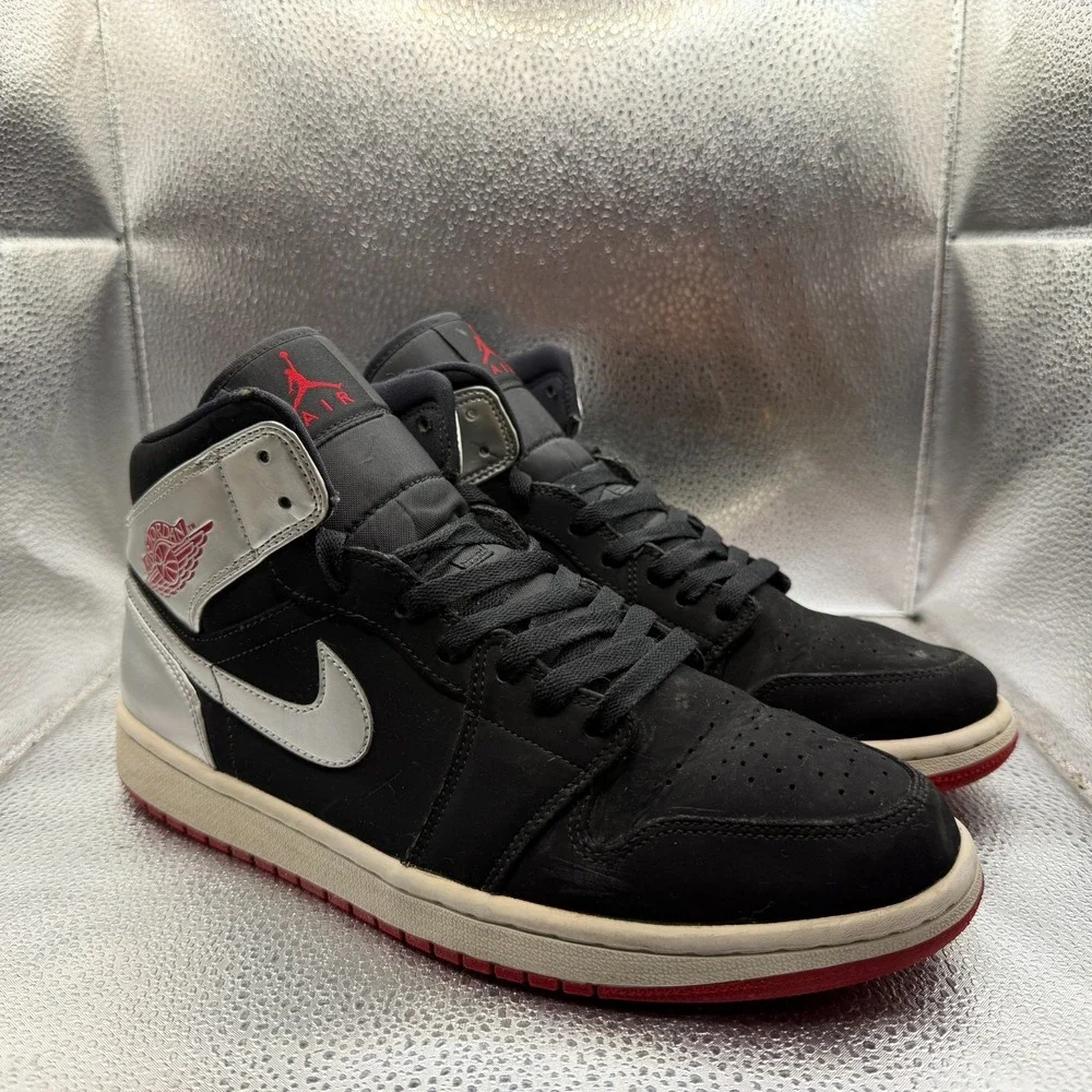 Size‎ 9.5 Jordan 1 Mid Johnny Kilroy Black/Silver/White Mens Sneakers 554724-057